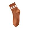 Calcetines de primavera y verano para mujer, sin huesos, para correr, desodorantes antibacterianos 5A, para yoga, deportivos, de tubo medio, estilo universitario a rayas.