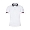 Camisa POLO de Manga Curta com Gola Lapela e Detalhe de Duas Listras Coloridas Camisa Personalizada para Grupo Roupas para Atividade Camisa Cultural Estampa Bordada Logo