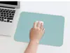 Mouse Pad a Pronta Entrega, Tamanho Pequeno, Couro, Cor Sólida, Pad Fofo para Laptop, Couro à Prova d'Água, Resistente a Manchas, Pad para Mesa de Escritório