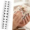 2026 Nuevas Extensiones de Uñas Blancas Estilo Francés Press-On en Forma de Almendra Uñas Portátiles Venta al por Mayor