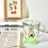 Vaso de Vidrio de Dibujos Animados para Uso en Casa, Vaso de Agua Alto y Elegante para Mujeres, Nuevo Modelo 2025 Taza para Jugo, Taza de Café y Té de Leche