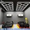 Iluminación para Sala de Exhibición de Autos y Lavado de Autos, Iluminación para Taller de Reparación de Autos, Iluminación para Estación de Trabajo de Mecánico, Iluminación Rectangular Circular de Empalme Continuo