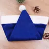 Chapéu de Natal Novo Espessado Chapéu de Natal Azul para Adultos Decorações de Natal Adereços de Performance Festa