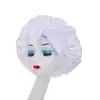Amazon Explosões Patê Laço Fita Seda Artificial Chapéu de Banho de Aba Larga Chuveiro Lunar Faixa de Cabelo para Beleza Penteado Touca Grande de Noite