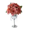 Rosas Artificiais, Arranjos de Flores de Mesa de Jantar de Luxo Leve de Alta Qualidade, Enfeites Decorativos, Flores Artificiais, Buquês, Arranjos Florais, Entrega Transfronteiriça