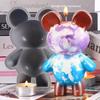 Molde de silicone DIY formato urso para bolo de pasta americana decoração de chocolate vela de aromaterapia sabão gesso molde de epóxi