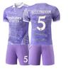 25 Uniforme de Futebol Infantil Edição Especial Padrão Dragão do Real Madrid Número 9 Mbappe 7 Winney 8 Wade Ronaldo Camisa