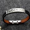 Joyería de Línea de Coche Constelación Retro Antigua Acero Inoxidable PU Transfronterizo Caliente Pulsera de Pareja Pulsera de 12 Constelaciones para Niños y Niñas