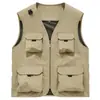 Chaleco outdoor transfronterizo, chaleco de trabajo outdoor para jóvenes y adultos de mediana edad, chaleco chaqueta de trabajo casual de corte holgado