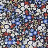 B30 Suministro de Fábrica Fondo Negro Pequeño Floral Estilo Retro Chifón Estampado Tela Vestido Camisa Tela para Ropa