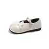 Sapatos de Couro Doces e Simples Estilo Coreano para Meninas Nova Coleção Primavera e Outono 2025 Sapatos Versáteis de Solado Macio Sapatilhas Modernas para Crianças Mais Velhas