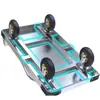 Carretilla de mano metálica para transportar mercancías, carrito plano para el hogar, remolque portátil, carretilla plegable