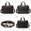 Maletín para hombre, bolso de mano de piel de vaca de primera capa, bolso informal de negocios para ordenador, bolso cruzado de cuero genuino, bolso de archivo A4