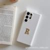Adecuado para cuero con patrón de lichi simple retro Adecuado para Samsung S8 / Note9 Estuche de teléfono de moda para mujer con letras de hardware