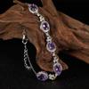Europa y Estados Unidos explosiones de joyería transfronterizas plata de ley S925 granate natural color amatista amarilla pulsera tesoro pulsera para mujer venta al por mayor