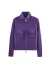 Exportación Transfronteriza Otoño e Invierno 2025 Nuevo Estilo Cuello Alto Manga Larga Holgado Versátil Color Sólido Doble Cremallera Suéter de Punto para Mujer