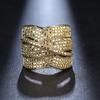 Elle Mosha Jewelry - Anillo de acero de titanio con circonitas y diamantes de imitación, estilo hip hop, estilo europeo y americano, de lujo, ligero y transfronterizo, venta al por mayor.