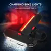 Luz Trasera para Bicicleta, Luz para Bicicleta, Luz de Advertencia con Carga USB 261, Accesorios de Equipo para Montar en Bicicleta de Montaña, Luz LED