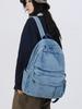Nova mochila jeans lavada japonesa e coreana pesada mochila feminina de grande capacidade mochila moda cool estudante do ensino médio