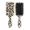 Peine Estampado de Leopardo, Peine con Cojín de Aire, Peine para Peinar el Cabello para Mujeres, Peine con Cojín de Aire para Volumen Alto, Peine Masajeador del Cuero Cabelludo