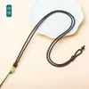 Cuerda para colgante de jade cuerda de collar con colgante ajustable cuerda tejida ámbar hebilla de seguridad cadena para suéter cuerda para joyería Wenwan estilo chino