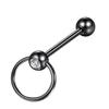 Set de piercing para lengua de acero inoxidable europeo y americano 14g esmerilado anillo para lengua de amor Nueva joyería para piercing de cuerpo humano transfronteriza de Amazon