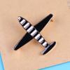 Lanhao Japonés y Coreano Todo Fósforo Avión Pequeño Mujeres Lindo Moda Simple Decorativo Rayado Goteo de Aceite Broche Joyería Accesorios Venta al por Mayor