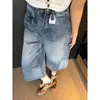 Pantalones Vaqueros Cropped de Pierna Ancha de Tiro Alto para Mujer, Nuevo Estilo Verano 2026, Corte Holgado, Adelgazantes, Versátiles, Pantalones Rectos para Mujer Petite, Pantalones de Longitud Media