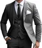 Amazon Comercio Exterior Traje de Tres Piezas para Hombre Transfronterizo Traje de Negocios Ajustado Atuendo Elegante para Banquetes