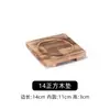 Madera de pino placa de hierro tabla de madera base bandeja de aislamiento térmico maceta de barro cuenco de piedra olla tabla de protección contra quemaduras tabla de protección para fuego de carbón resistencia a altas temperaturas comercial