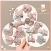 Pinzas para el pelo de bebé, Pinzas para el pelo de dibujos animados súper lindas, Pinzas para el pelo lindas envueltas en tela, Accesorios para el pelo para niñas