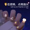 KIO Japonês bonito luminoso unha adesivos morango urso desenho animado animal dinossauro 3d luminoso unha decalques comércio exterior