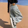 Jeans de Pierna Recta Lavado Claro Retro Americano para Mujer Petite 2026 Otoño Nuevos Pantalones de Cintura Alta Pierna Estrecha Pierna Ancha