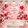 Fondo romántico con forma de corazón y rosas para el Día de San Valentín 2027, transfronterizo, para bodas, sesiones de fotos y decoraciones festivas