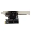 Placa de Expansão PCIe para SATA3.0 de 4 Portas Cartão Adaptador 3.0 Interface 6Gb para Disco Rígido Gabinete Expansão Multi-Porta Multi-Interface
