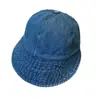 Sombrero de Pescador de Mezclilla para Mujer en Verano, Sombrero de Cubo Liso Versátil que Cubre la Cara, Circunferencia de Cabeza Grande, Sombrero de Sol Moderno con Ala