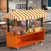 Arte em Ferro Barraca Externa Carrinho Pequeno Barraca de Rua de Mercado Noturno Carrinho de Comida Móvel Expositores de Mesa de Mercado Móvel Atacado Carrinho de Barraca