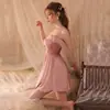 Fábrica de Origen Bata de Tirantes de Alta Gama para Mujer Sexy de Satén Talla Grande Bata de Tirantes Sexy Puro Deseo