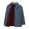 Top Holgado Otoño Invierno para Abuela Ropa para Mujeres de Mediana Edad y Mayores Ropa para Personas de 70 Años Abrigo Grueso Cálido con Forro de Terciopelo Largo Medio