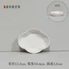 Plato de gres cerámico plato plano plato de gres cerámico de arcilla blanca alta gres pintado a mano gres bajo vidriado
