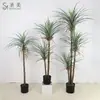 Planta Verde Artificial en Maceta Árbol Sangre de Dragón de Hoja Estrecha, Agave, Árbol de Yuca, Cola de Caballo Aguja de Hierro Girasol, Árbol de Hierro Decoración de Ventana