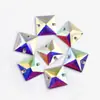 Resina Cuadrado Cosido a Mano Pedrería Fondo Plano Doble Agujero Hebilla Plana Piedras Cosidas a Mano Decoración de Ropa DIY Accesorios de Joyería con Pedrería