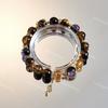 Pulsera de Cristal de Explosión con Degradado Negro y Morado Estrella Más Vendida para Mujer Pulsera Colgante Galaxia Nicho Mejor Amiga Regalo Dulce y Genial