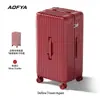 Baú de Casamento Bagagem de Dote Material PC Vermelho Festivo Maleta de Rodinhas 28 polegadas Grande Capacidade Nova Durável Mala de Viagem