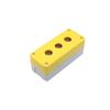 Caixa de controle com botão de pressão GOB caixa de botão de parada de emergência espessa caixa de botão indicador 123456 furos 22mm amarelo cinza