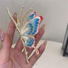 Pinza de Mariposa Colorida Estilo Chino Accesorios para el Cabello de Mujer Parte Trasera de la Cabeza Pinza Grande de Tiburón Tocado Moda Nacional Diseño Antiguo Horquilla