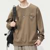 Outono e Inverno novo pesado japonês suéter retrô masculino solto plus size marca all-match pullover pescoço redondo top fashion casual top fashion