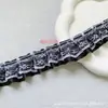 2.5cm Encaje de Poliéster Doble Capa Adorno Plisado Soporte Material de Encaje Decorativo Hecho a Mano para Bricolaje