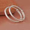Pulsera Antigua Esmaltada de Plata Pura 9999 para Bebé, Brazalete de Plata, Pulsera de Pareja de Plata Pura para Niños, Regalo para el Primer Cumpleaños del Bebé, Para Usar Apilada