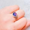 Estilo Nuevo Japonés y Coreano Moda Europea y Americana Estilo Dulce Creativo Anillo de Piedra que Cambia de Color con la Temperatura Fuente de Suministro Transfronteriza
